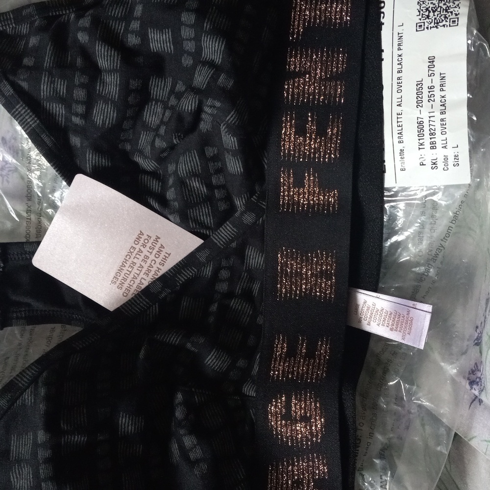 New Black Savage Print Bralette